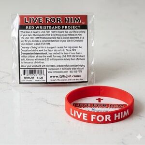 Russ Red 'Live For Him' Wristband